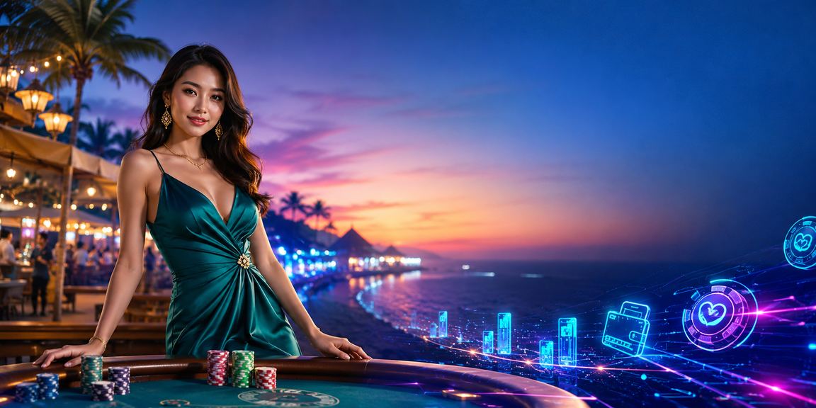 Permainan poker kasino gaya Melayu Malaysia meja langsung mewah
